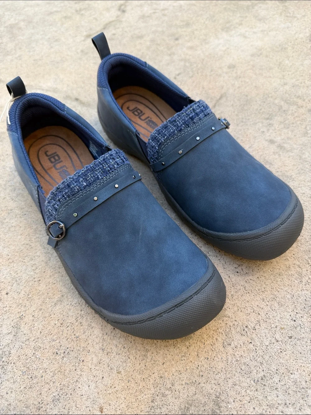 JAMBU Women's Mavis Memory Denim Blue Slip on Sneakers Size 8